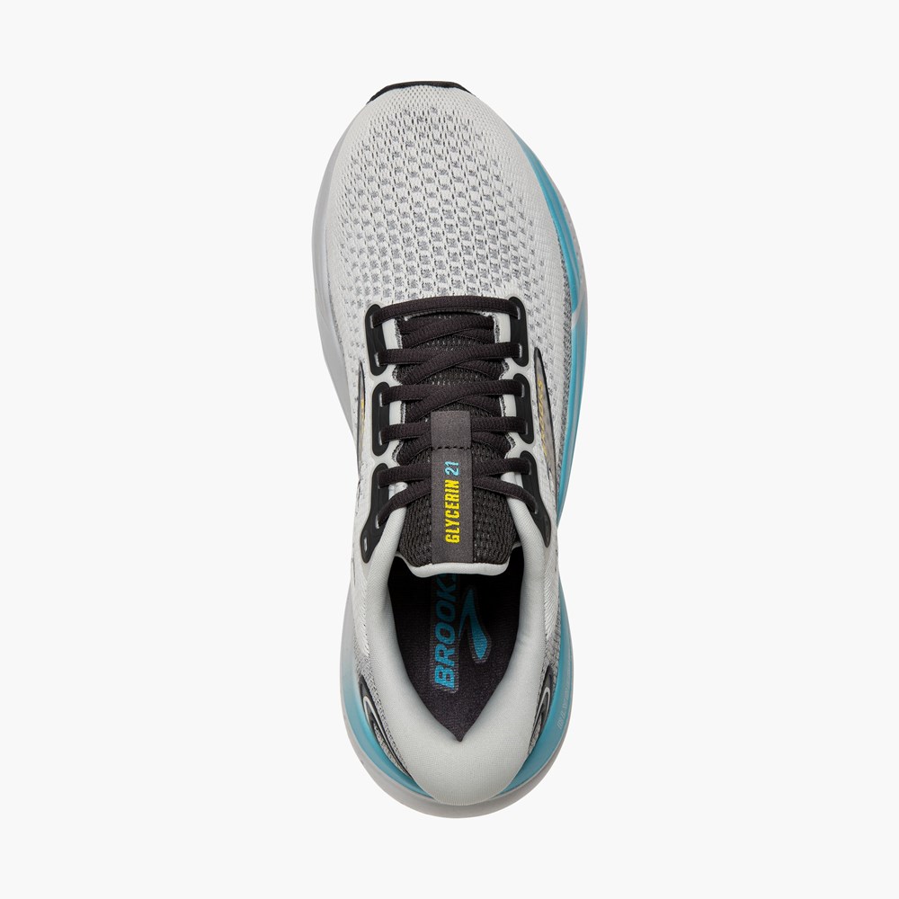 Chaussures Running Route Brooks Glycerin 21 Jaune Homme | QMW-0035317